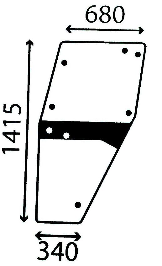 Deutz-Fahr SZYBA DRZWI DEUTZ DX 4.50 LEWE 04347340