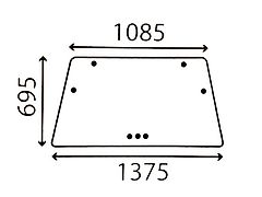 Deutz-Fahr SZYBA PRZEDNIA I TYLNA DEUTZ DX BEZBARWNA  04346800