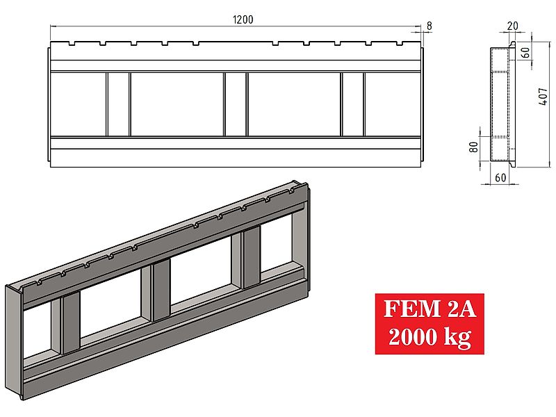 Manitou Palettengabeln / pallet forks FEM 2A 2500 kg